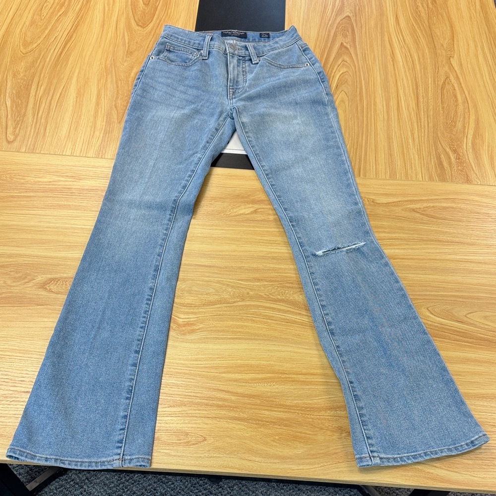 Lucky Brand Light Blue Ava mid rise boot